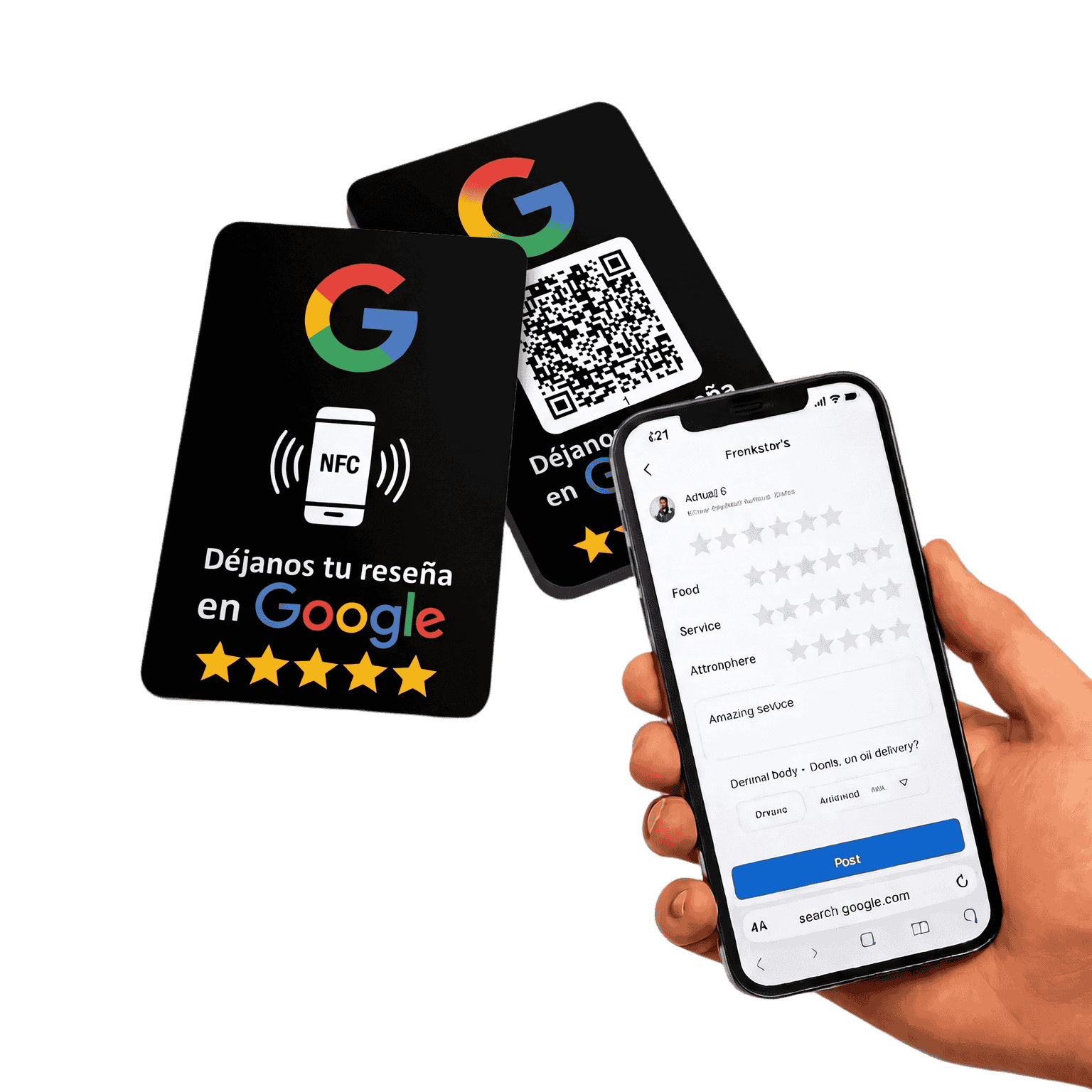 Tarjeta Inteligente NFC y QR para Reseñas en Google Maps - Restaurantes Digitales