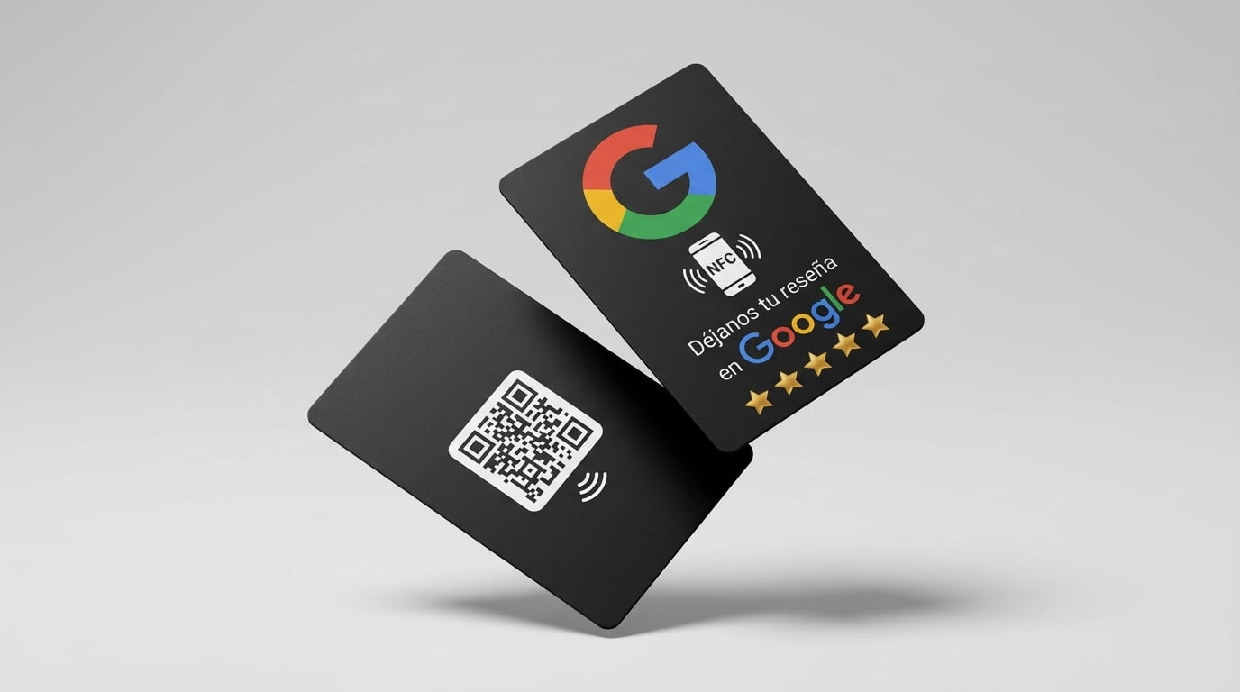 Tarjetas NFC y QR para Reseñas Google Maps